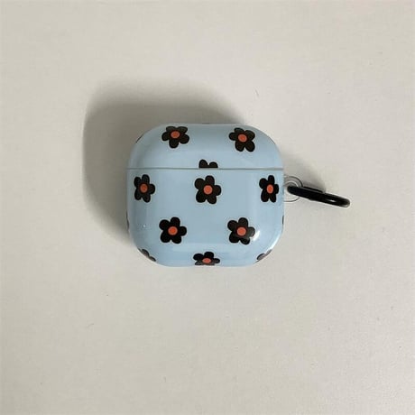 CUTECASE韓国風 Airpods4ケース 花柄 AirpodsPro2ケース airpods3/2ケース 花バックチャーム付 シックCM5477