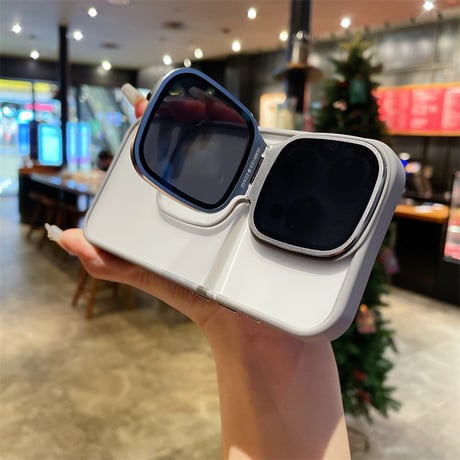 CUTECASEサングラス形ともかくスタンドiPhone15Pro電話ケース C5067