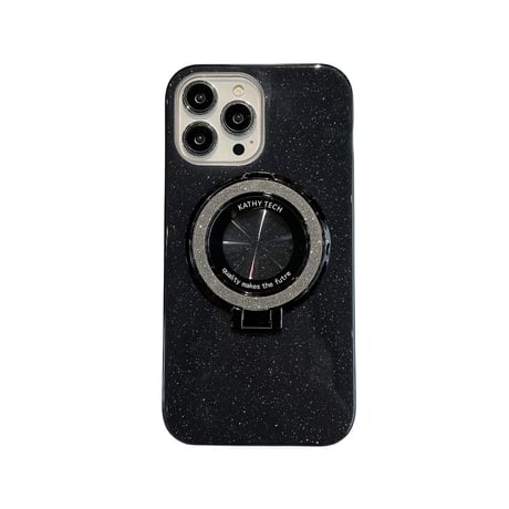 CUTECASEキラキラ iPhone15/15Proケース Magsafeリングスタンド付 アイフォン14pro/13Promaxカバー 綺麗 多機能 丈夫CM4046