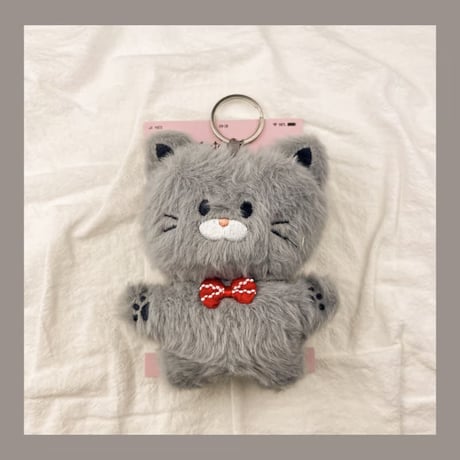 CUTECASE 猫ぬいぐるみ AirpodsPro3ケース ふもふも Airpods3/pro2カバー 柔らかい暖かい キーホルダー付 ギフトにおすすめCM5891
