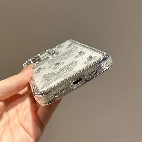 CUTECASEダイヤデコ iPhone16pro/17Promaxケース 蝶々 ジュエリー iPhone15pro/14/13promaxカバー 可愛い 大人ガーリーに人気CM5563