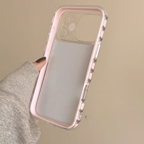 CUTECASEリボン柄ミラー iPhone17Pro/17ケース 2層構造 頑丈 iPhone17ProMax/16Pro/15カバー かわいい 女子力アップ CM6218