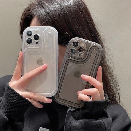 CUTECASE透明エアバッグ iPhone16Pro/16plusケースiPhoneSE/15/14Pro/13miniカバー おしゃれさんにおすすめC1010