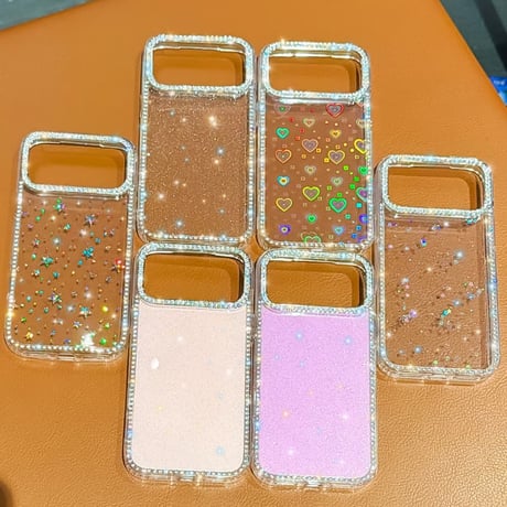 CUTECASEキラキラ光る iPhone17/17Proケース ジュエリライン iPhone16/15PromaX/14カバー 透明黄ばまない 美しい輝く CM5839