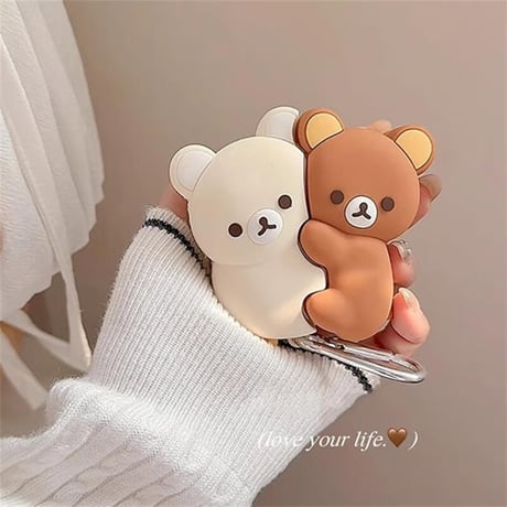 CUTECASE熊ちゃん Airpods４ケース ギフトにおすすめ Airpods3/Pro2ケース airpodsproカバー 大人可愛い シリコンCM5177
