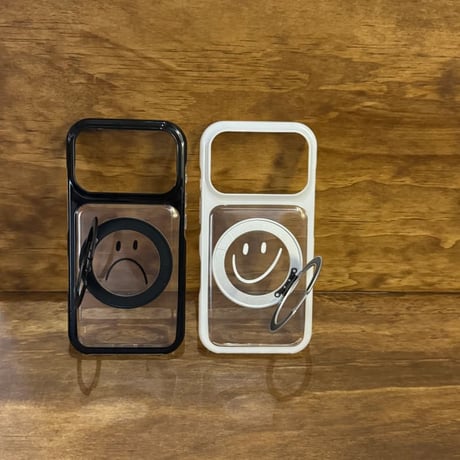 CUTECASEカップルペア iPhone17Pro/17promaxケース 絵文字 MagSafeリングスタンド iPhone17/16/15ケース 耐衝撃 高品質CM6542