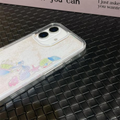 CUTECASE液体ラメ iPhone16pro/16ケース 動くヒトデ/シェル iPhone15pro/14/13promaxカバー 可愛い ギフトにおすすめ 夏に人気CM5481