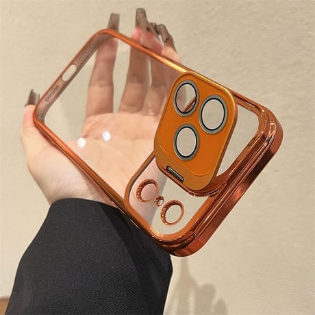 CUTECASE スタンド機能カメラカバー iPhone17ProMax/17ケース 高透明メタル iPhone17pro/16promaxカバー 黄ばまない シンプル CM5699