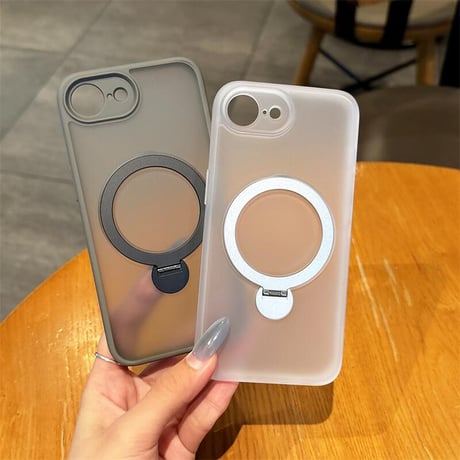 CUTECASEiPhone16ケース 高品質多機能 Magsafeリングスタンド iPhone16Promax/15pro/14ケース 指紋防止 黄ばまない 耐衝撃 男女向け CM5135
