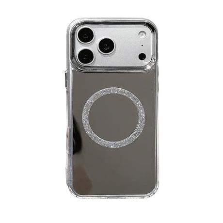 CUTECASE MagSafe対応ミラーiPhone17Pro/17ケース メッキ シルバー iPhone16Pro/Air/15ProMax/17eケース 頑丈 オシャレCM6494