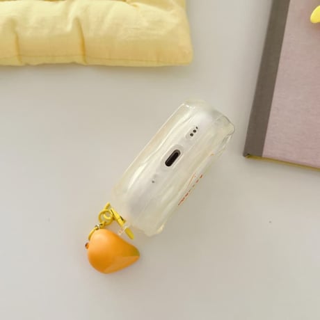 CUTECASE マンゴー AirpodsPro3ケース うねうね Airpodspro3/2/1カバー Airpods第3/2世代 果物キーホルダー 美味しいそうCM6450