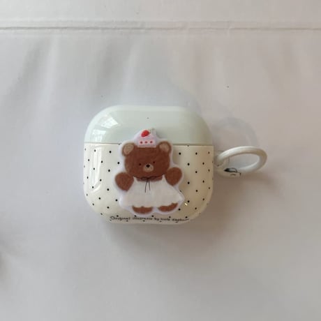 CUTECASE クマちゃん Airpods Pro3ケース かわいい Airpods4/3カバー pro2/Pro1ケース リングつき キュートCM6262
