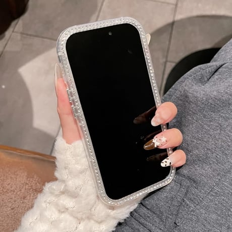 CUTECASE ジュエリーライン iPhone17/17Proケース 光る iPhone16Pro/15pro/14ProMaxケース カメラ保護CM6285