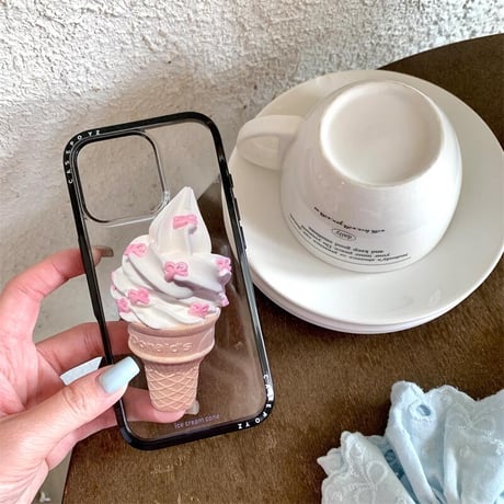 CUTECASEアイスクリームコーン iPhone16pro/16ケース 夏に人気 iPhone15pro/14/13pro/12カバー 大人可愛い プレゼントにおすすめCM5277