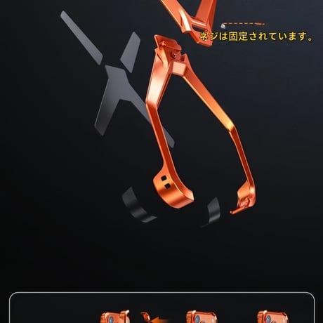 CUTECASE iPhone17Promaxケース 高級アルミ合金リムレス 4 コーナー落下防止ケースリムレス電話ケース プロマックスメタル X タイプ取り外し可能な放熱装甲耐衝撃カバー