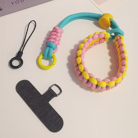 CUTECASE 短い携帯電話ストラップ、手首調節可能な織バッグ、ファッショナブルなアウトドアスポーツ携帯電話アクセサリーC6023