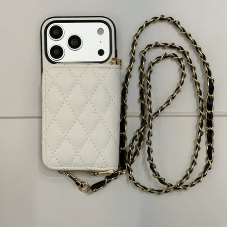 CUTECASE カード収納 iPhone17Pro/17ProMaxケース 肩掛けショルダーストラップ付 iPhone17/16pro/15ケース 高級感 レザー製 CM5877