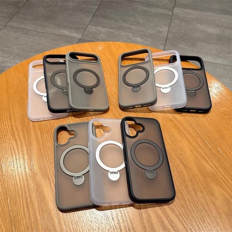 CUTECASE iPhone17Pro/17Promaxケース MagSafeリングスタンド 耐衝撃 iPhone16pro/15/14カバー 指紋防止 高品質 カッコイイCM5584