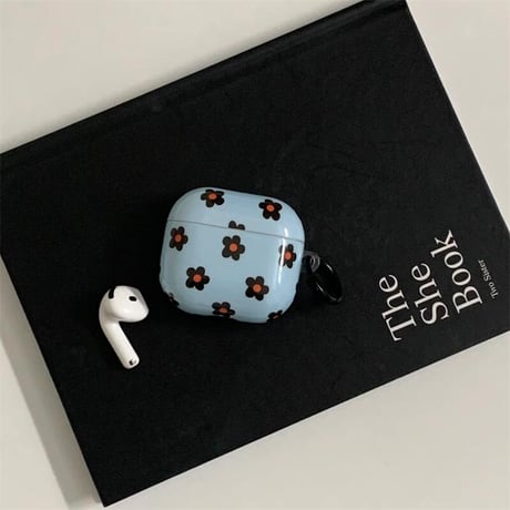 CUTECASE韓国風 Airpods4ケース 花柄 AirpodsPro2ケース airpods3/2ケース 花バックチャーム付 シックCM5477