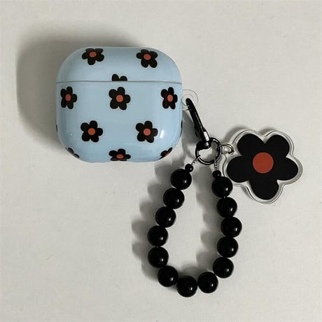 CUTECASE韓国風 Airpods4ケース 花柄 AirpodsPro2ケース airpods3/2ケース 花バックチャーム付 シックCM5477