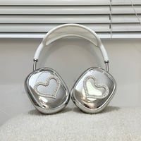 CUTECASE ジュエリー/パールハート AirPodsMaxケース 艶感メッキ エアーポッズ マックス専用カバー 丈夫 大人可愛い 今流行りCM5151