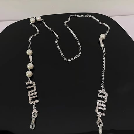 CUTECASE AirPods用ネックストラップ オシャレ パール 落下紛失防止 可愛い ワイヤレス Bluetooth イヤホンストラップ ホルダー オシャレさんが愛用 人気CM4877