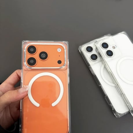 CUTECASE スクエア iPhone17Pro/17ケース MagSafe対応 ツヤ感 iPhone17Promax/16Pro/15ケース 高透明感 黄ばまないCM6154