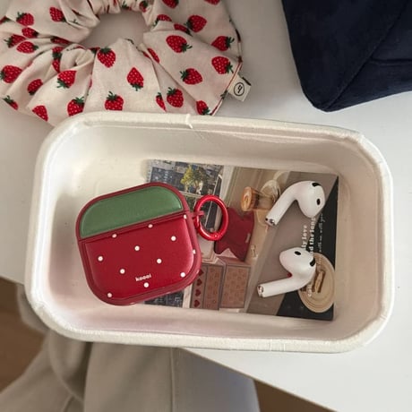 CUTECASE MagSafe対応 Airpods Pro3ケース ワインレッド 皮製 Airpods 4/3カバー AirpodsPro2/1 リング付 韓国っぽ ワイヤレス充電CM6090