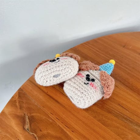 CUTECASEニット犬ちゃん Airpods 4ケース ギフトにおすすめ Airpods3/2カバー Airpodspro2/pro めっちゃ可愛いCM5002