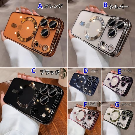 CUTECASE MagSafe対応 iPhone17ProMax/17Proケース メタルライン クリア iPhone17/Airカバー カメラ保護 軽量 持ち運びやすいCM5713