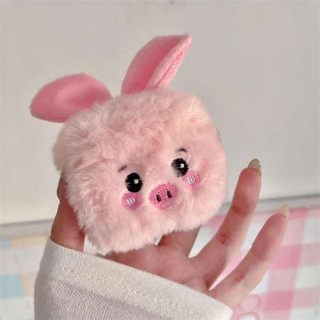 CUTECASE豚 Airpods４ケース ふもふも Airpods3/pro2カバー 可愛すぎる ギフトにおすすめ CM4971