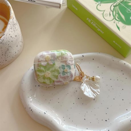 CUTECASE春におすすめ Airpods 4ケース シェルキーホルダー Airpods3/Pro2ケース airpodsproカバー 可愛い 人気アイテムCM5090