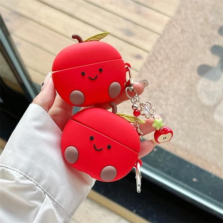 CUTECASE アップル Airpods4ケース プレゼントにおすすめ AirpodsPro2ケース airpods3/2カバー カラビナ/キーチェーン かわいい CM5516