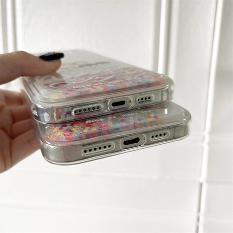 CUTECASE靴グリップ付 iPhone15Pro/15ケース 動くグリッター入り アイフォン14promax/13/12ケース キラキラ 女子力アップCM4438
