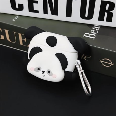 CUTECASE パンダ Airpodspro2/proケース キュート シリコンAirpods3/2カバー リング付 可愛い ギフトに最適CM4162