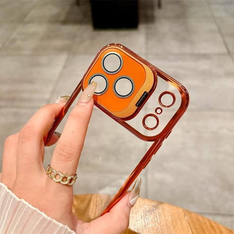 CUTECASE スタンド機能カメラカバー iPhone17ProMax/17ケース 高透明メタル iPhone17pro/16promaxカバー 黄ばまない シンプル CM5699