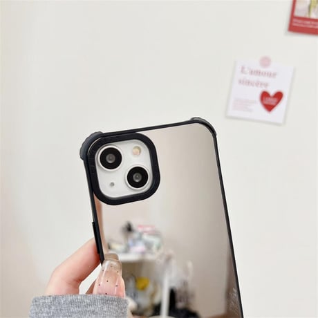 CUTECASE 耐衝撃 ミラーiPhone15/15proケース シンプル iPhone14/13pro/12ケース 夏に人気CM4437
