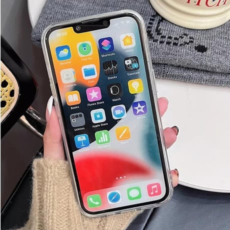 CUTECASE動くダイヤ入り iPhone1515proケース リボン/花柄 キラキラ光る iPhone14/13pro/12proカバー 綺麗 女子力UP CM4080