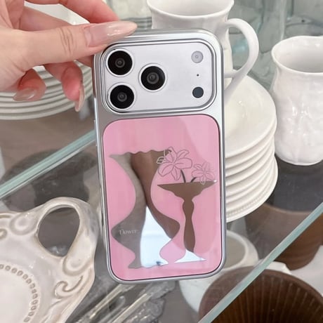 CUTECASE 花瓶ミラー iPhone17Pro/17ケース メッキ iPhone16ProMax/15Pro/14ケース 耐久性に優れる 便利人気品CM6540