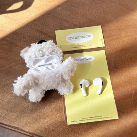 CUTECASE犬ぬいぐるみ Airpodspro2/proケース 可愛い Airpods3/2カバー リング付き 柔らかい ギフトに最適CM4534