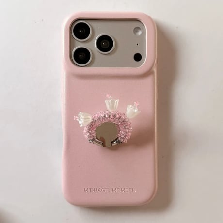 CUTECASE 花付ミラーリングiPhone17Promaxケース レザー iPhone16Pro/15pro/14ケース エレガント スタンド付CM6300