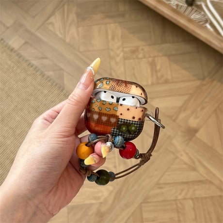 CUTECASE 秋冬人気 AirpodsPro3/４ケース ハート/花柄き Airpods3/Pro2ケース ストラップ付 可愛いギフト 女子力高いCM5700