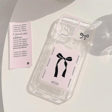 CUTECASE カード収納 iPhoneケース リボン柄 アイフォン15pro/14promax/13/12/SEカバー 便利 持ち運びやすい CM4470