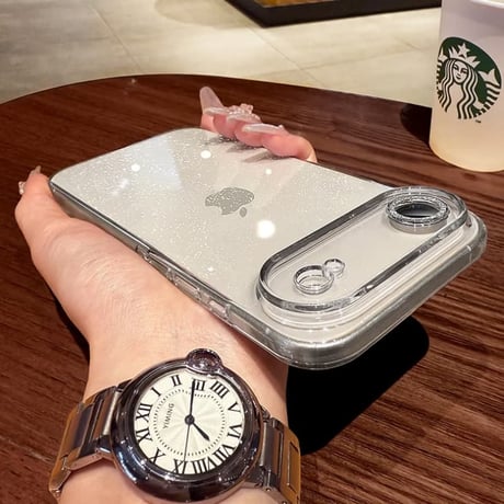 CUTECASE ラベンダー/ミストブルー/セージ iPhone17ケース 高透明感軽量でかさばらないキラキラレンズカバー iPhone17Pro/16ケース クリア 背面ラメ入り ソフトCM5765