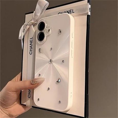 CUTECASE iPhone16/16Proケース キラキラ オーロラ iPhone14Pro/13/12ケース カメラカバー ホワイト 頑丈CM4630