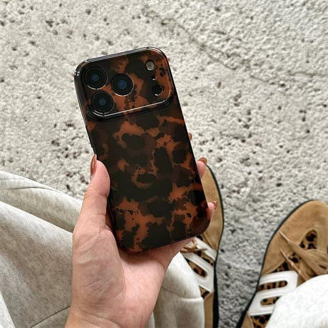 CUTECASE 琥珀柄 iPhone17Pro/17ケース べっ甲柄 iPhone17Promax/17Airカバー カメラ保護 おしゃれ トレンドCM5702