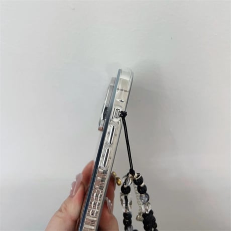 CUTECASEハート柄 iPhone15/15pro/15plusケース ストラップ付 iPhone14/13pro/12ケース 女子力アップ キラキラCM4400