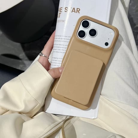 CUTECASE スタンド付ミラー iPhone17pro/17ケース 革製 メイク直し鏡付 iPhone16ProMax/15/14カバー 耐衝撃 多機能CM6032