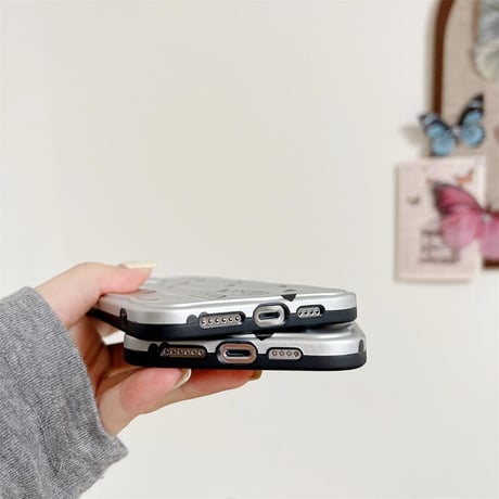 CUTECASE ハート柄 iPhone15/15proケース マット 指紋防止 iPhone14/13pro/12proケース かわいい 女子力UP CM4405