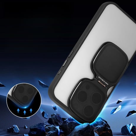 CUTECASEサングラス形ともかくスタンドiPhone15Pro電話ケース C5067
